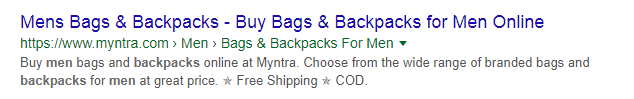 Meta Descriptions Examples for E-commerce