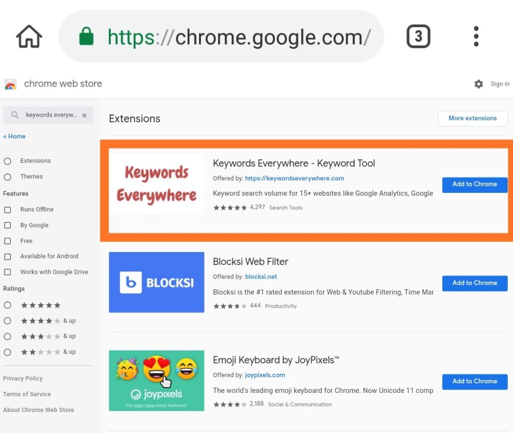 How to do Keyword Research in Mobile Using Keywords Everywhere?