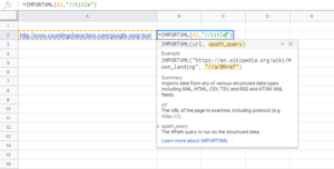 ImportXML Google Sheets - Syntax, Examples & How to Use?
