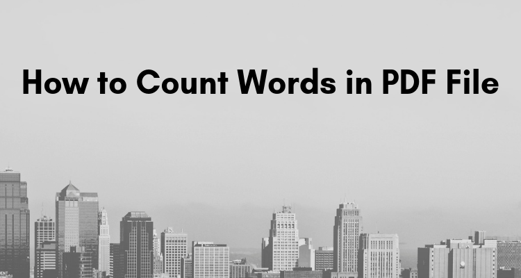 how to count words in pdf file